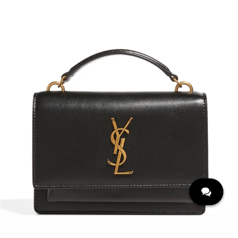 Sunset YSL Monogram Wallet on Chain - Golden Hardware